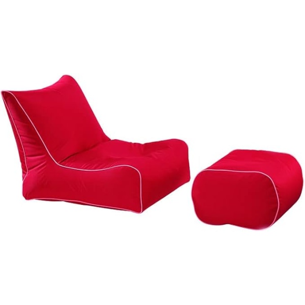 Ripple FURNITURE Filing Cool Waterproof Outdoor Sun Lounge Beach Bean Bag Chairs (Red)