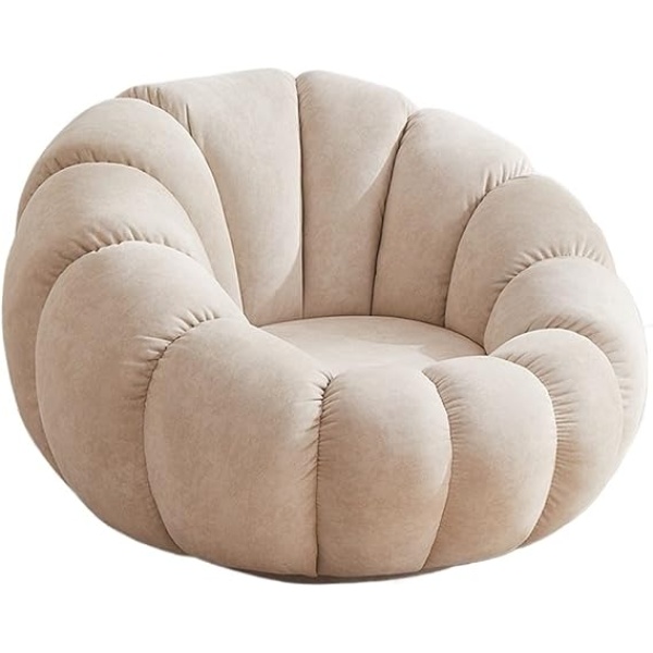 Ripple FURNITURE  Dorm Chair Sofa Pumpkin Chair Bedroom Single Back Balcony Leisure Recliner Sofa