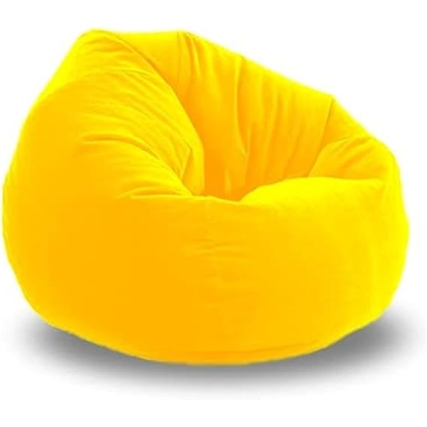 Ripple FURNITURE Bean Bag Soft and comfortable Lounger chair Living Room Furniture and Outdoor Furniture,Yellow Color