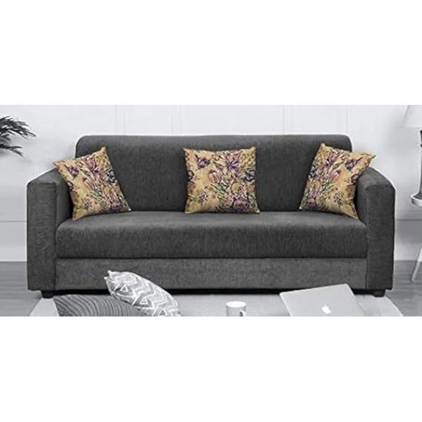 Ripple FURNITURE Lifestyle 3 Seater Sofa For Living Room (Grey)