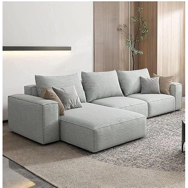 Ripple FURNITURE Modern Modular L-Shape Sofa (Lime green)