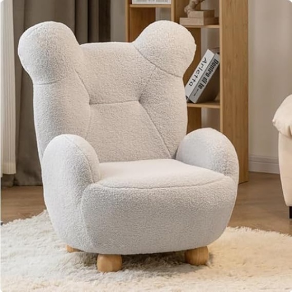Ripple Furniture Kids Adorable Cartoon Bear Sofa Chair A Cozy and Cute Seating Solution (Grey)