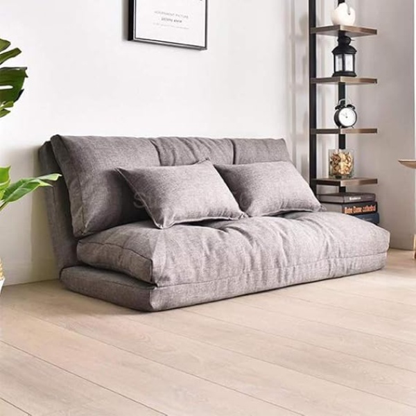 Ripple FURNITURE Foldable Lazy Little Sofa Bed Sheet Double-purpose Small Apartment Bedroom Multi-functional Japanese Multifunctional Adult Economy,A,90cm