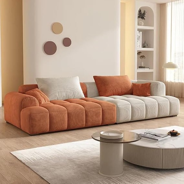 Ripple FURNITURE  Modular Sofa In Corduroy Fabric 320 X 63X 96 Cm Multicolor FOS-FUAE-1233-1M