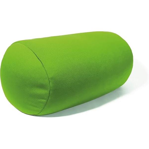 Ripple FURNITURE Cushie Pillows 7 inches x 12 inches Microbead Bolster Squishy/Flexible/Extremely Comfortable Roll Pillow - Lime