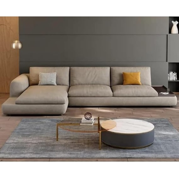 Ripple FURNITURE L shape living Room sofa Set Nordic Modern Design Couch (Left) (Right)
