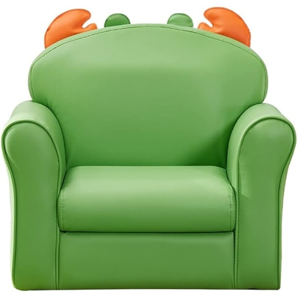Ripple FURNITURE Animal shape small sofa chair boy girl lazy sofa seat Green high elastic foam sponge