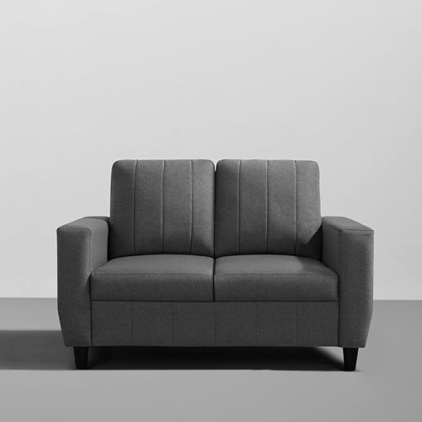 Ripple FURNITURE Modern Fabric Sofa (2 Seater, Stone Grey)