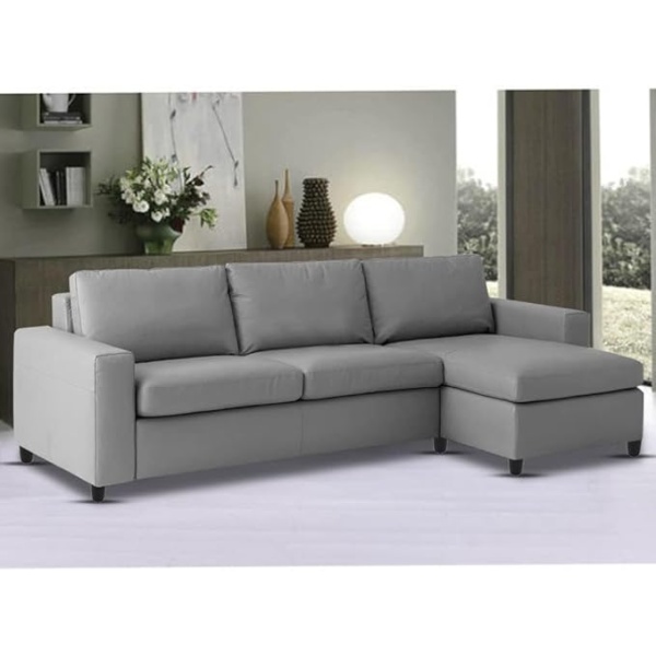 Ripple FURNITURE RHS 4 Seater L Shape Sofa Set for Living Room (Grey)