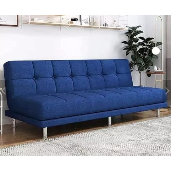 Ripple FURNITURE Fabric sofa living room small apartment modern minimalist bedroom three-seat sofa bed, folding dual-use sofa bed