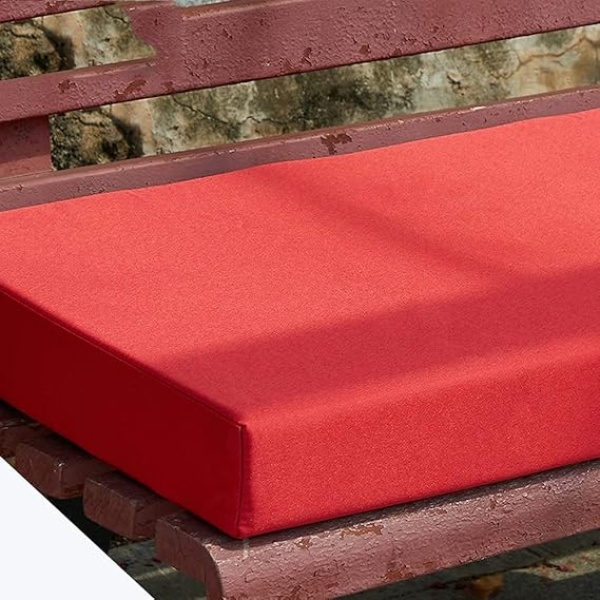 Ripple FURNITURE 2 3 Seater Waterproof Outdoor Garden Swing Cushion with Ties, Long Thick Foam Sofa Seat Cushion Replacement Mattress for Patio Furniture/Dining Chair/Sunbed