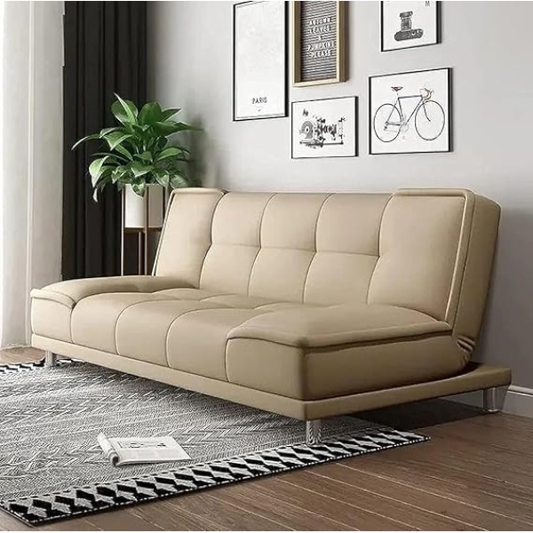 Ripple FURNITURE Elegant folding sofa cum bed for living rooms and apartments (Beige)