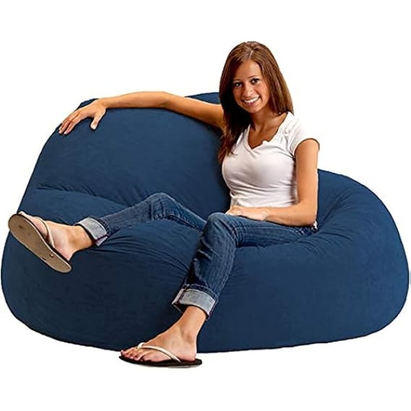 Ripple FURNITURE COMFY 2724328789970 Seude Bean Bag, Blue