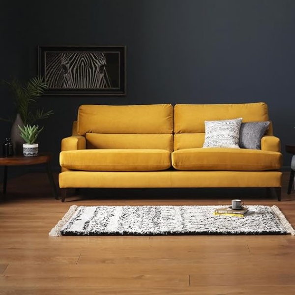Ripple FURNITURE 4 Seater Fabric Sofa 220 X 100 X 94 Cm Multicolor FOS-FUAE-1769-1M