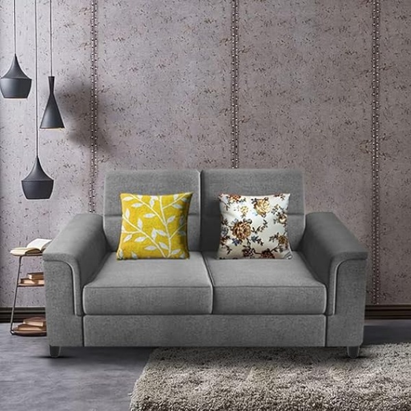 Ripple FURNITURE 2 Seater Sofa Set for Living Room (Grey)