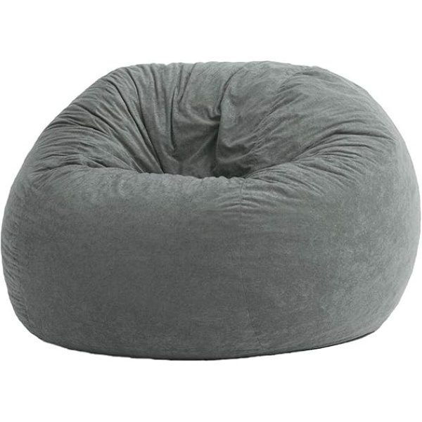 Ripple FURNITURE Comfy Velvet Bean Bag 9,Silver