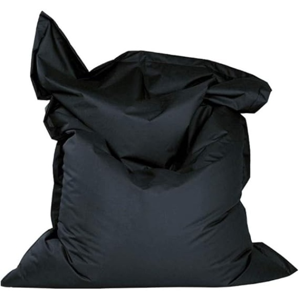 Ripple FURNITURE Square Sofa Cover Chairs without Filler Waterproof Lounger Seat Bean Bag Puff Couch Tatami Living Room Furniture (Color : Black)
