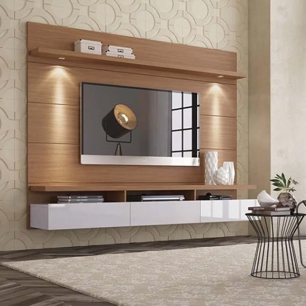 Ripple FURNITURE Floating Entertainment Center For Tv Up To 70 Inch 210 X 170 X 40 Cm Multicolor FOS-FUAE-1467-1M