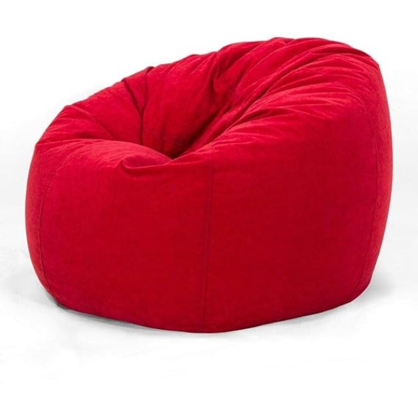 Ripple FURNITURE Comfy Large Seude Bean Bag-red