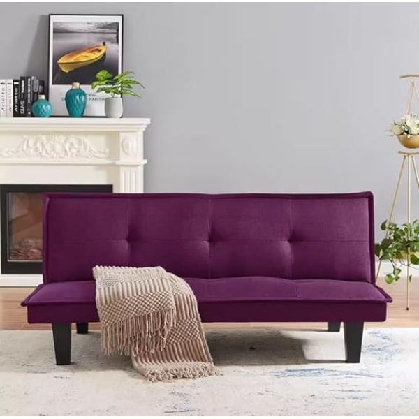 Ripple FURNITURE New Design Nouf Sofa Bed (Purple)