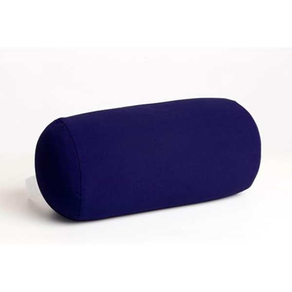 Ripple FURNITURE Cushie Pillows 7 inches x 12 inches Microbead Bolster Squishy/Flexible/Extremely Comfortable Roll Pillow - Navy Blue