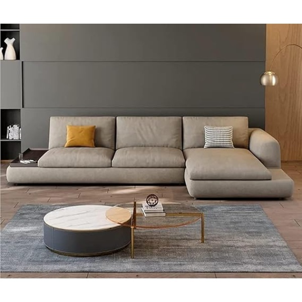 Ripple FurnitureL shape living Room sofa Set Nordic Modern Design Couch (Left)