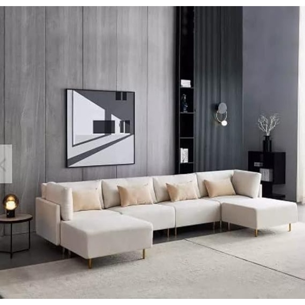 Ripple FURNITURE U Shape Luxury Sofa Set Modern Design Furniture Sectional Couch Living Room Sofa