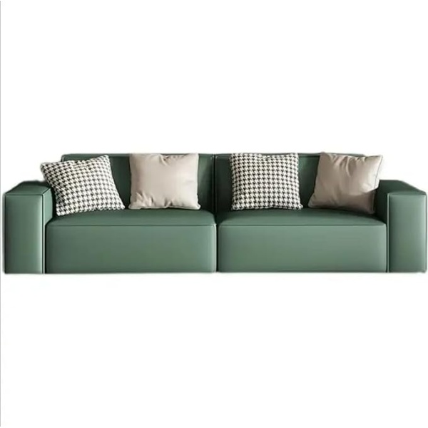 Ripple FURNITURE Italian Minimalist Type Square Sofa set Furniture for Living Room Sofa (Green)
