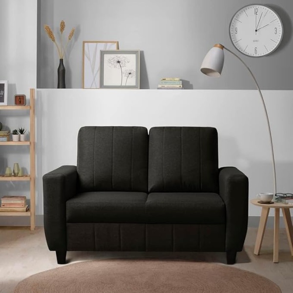 Ripple FURNITURE Modern Fabric Sofa (2 Seater, Woody Brown)