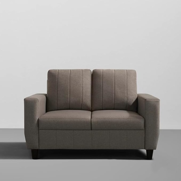 Ripple FURNITURE Modern Fabric Sofa (2 Seater, Pebble Brown)
