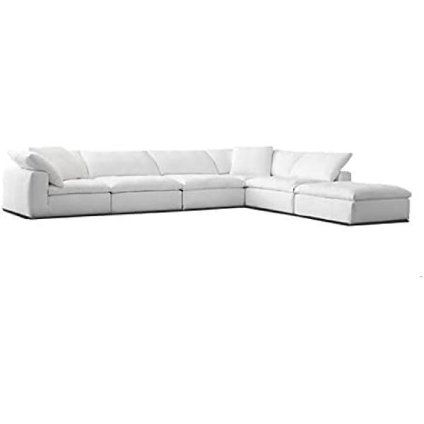 Ripple FURNITURE Sectional fabric white sofa set furniture modern chaise modular cloud sofa