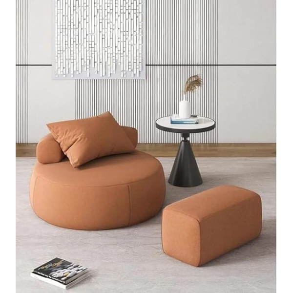 Ripple FURNITURE Sofa Set with Ottoman, Living Room Couches, Sofa Chairs, Furniture, Orange