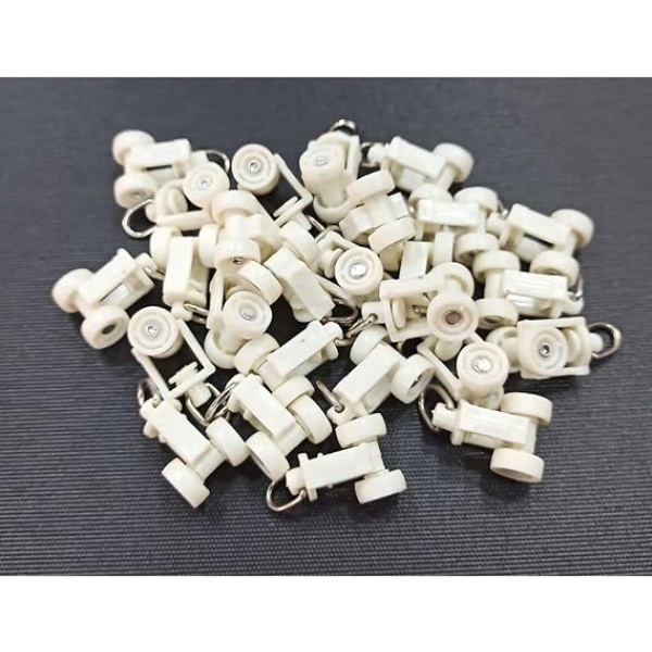 Ripple FURNITURE Runners/Sliders for M Track/Curtain Channel - Ivory Colour - 100 Pieces