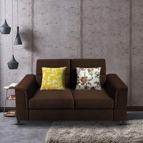 Ripple FURNITURE 2 Seater Sofa Set for Living Room (Brown)
