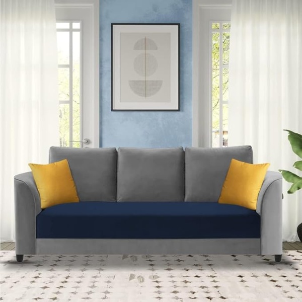 Ripple FURNITURE Modern Elegance 3-Seater Sofa Set (Blue Grey)