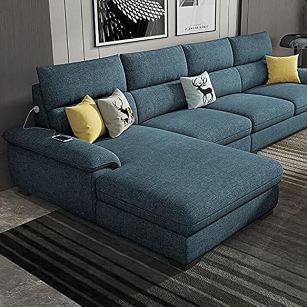 Ripple FURNITURE Overstuffed wooden frame sofa set (turquoise)