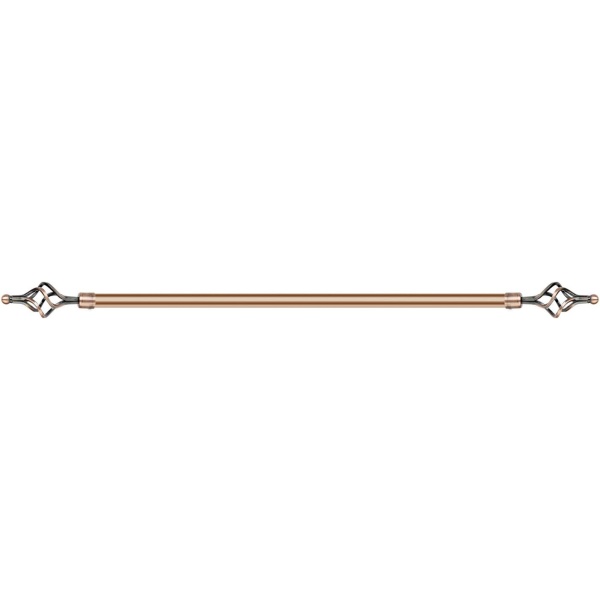 Ripple FURNITURE Roman Adjustable Curtain Rod, 150-300 cm, Brown, Metal Single Rod Window Treatment Rod Drapery Rod