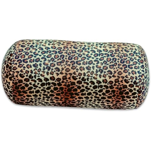 Ripple FURNITURE Cushie Pillows 7 inches x 12 inches Microbead Bolster Squishy/Flexible/Extremely Comfortable Roll Pillow - Leopard