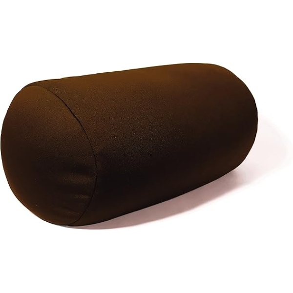 Ripple FURNITURE Cushie Pillows 7 inches x 12 inches Microbead Bolster Squishy/Flexible/Extremely Comfortable Roll Pillow - Brown