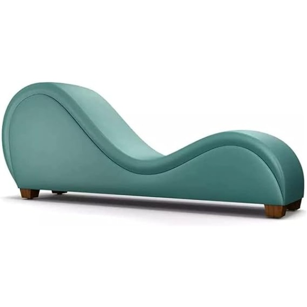 Ripple FURNITURE Modern Style S-Shape Sofa (Blue)