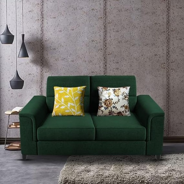 Ripple FURNITURE 2 Seater Sofa Set for Living Room (Green)