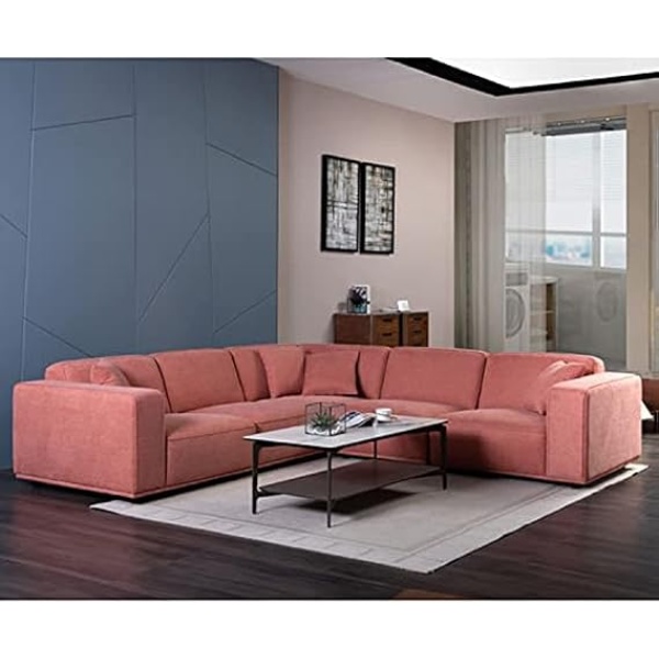 Ripple FURNITURE high end living room furniture manufacturers royal modern l shape fabric sofa set
