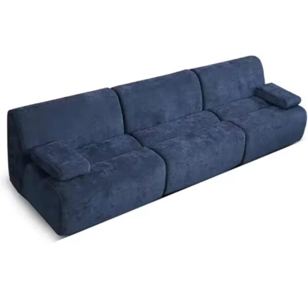 Modern Modular Sectional Sofa,3-Seater with Armless Design and Throw Pillows