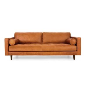 Modern soft tufted leather sofa