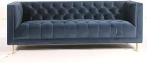Ripple FURNITURE Italian modern living room furniture fabric couch wedding sofa 3 seater sectional white velvet sofa (Dark Grey)