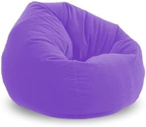 Ripple  FURNITURE Bean Bag Soft and comfortable Lounger chair Living Room Furniture and Outdoor Furniture (Velvet, Purple)