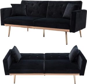 Light Luxury Velvet Convertible Modern Sofa Bed