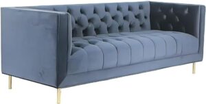 Ripple FURNITURE Italian modern living room furniture fabric couch wedding sofa 3 seater sectional white velvet sofa (Grey)