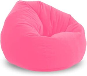 Ripple  FURNITURE Bean Bag Soft and comfortable Lounger chair Living Room Furniture and Outdoor Furniture (Pu Leather, Pink)