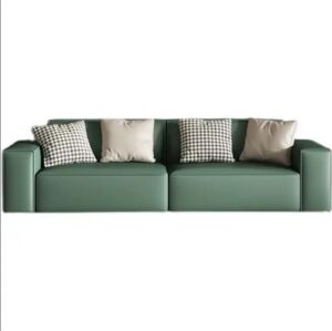 Italian Minimalist Type Square Sofa set Furniture for Living Room Sofa (Green)
